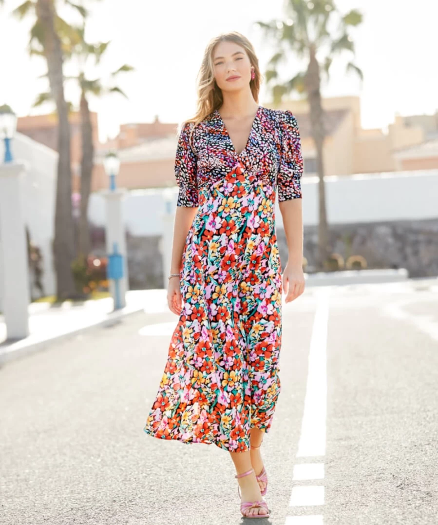 "Joe Browns Women's Multi Color Day At The Races Floral Dress"