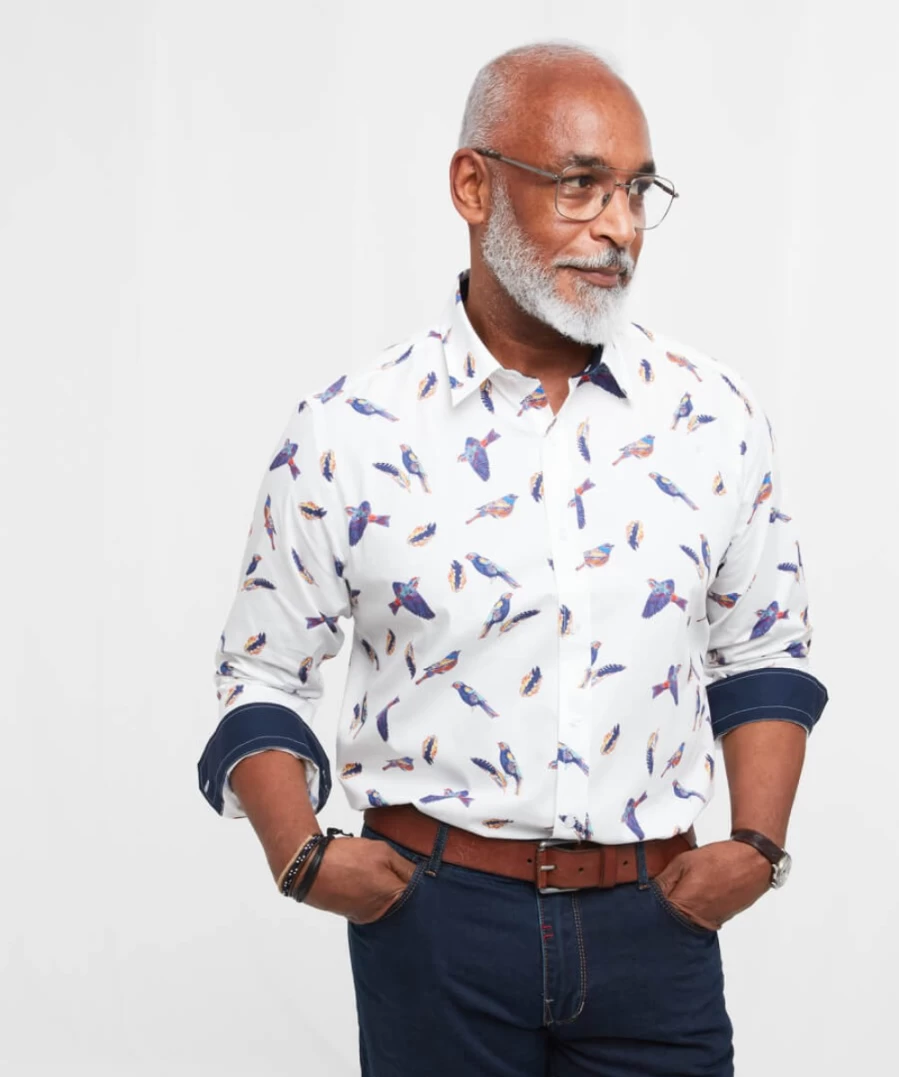 Joe Browns Men's White Brilliant Bird Shirt - Stylish Casual Top