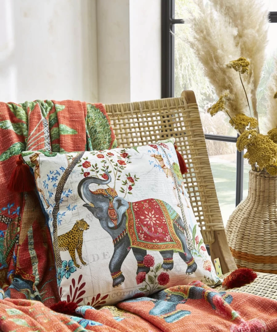Joe Browns Reversible Multi-Color Cushion for Bohemian Home Decor - Wonderful Wanderlust Design