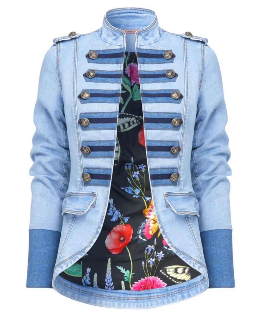 Joe Browns Women's Blue Military Marta Denim Jacket - Stylish Casual Outerwear