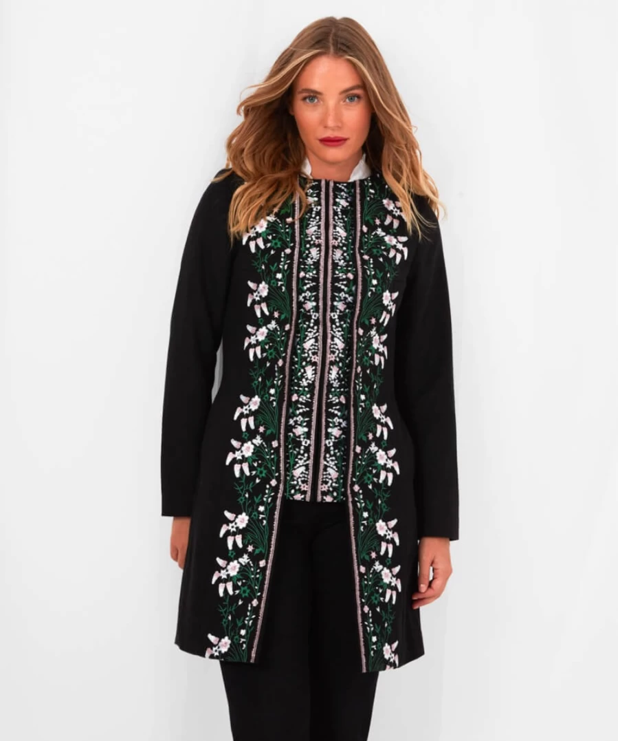 Joe Browns Women's Black Embroidered Stop And Stare Jacket