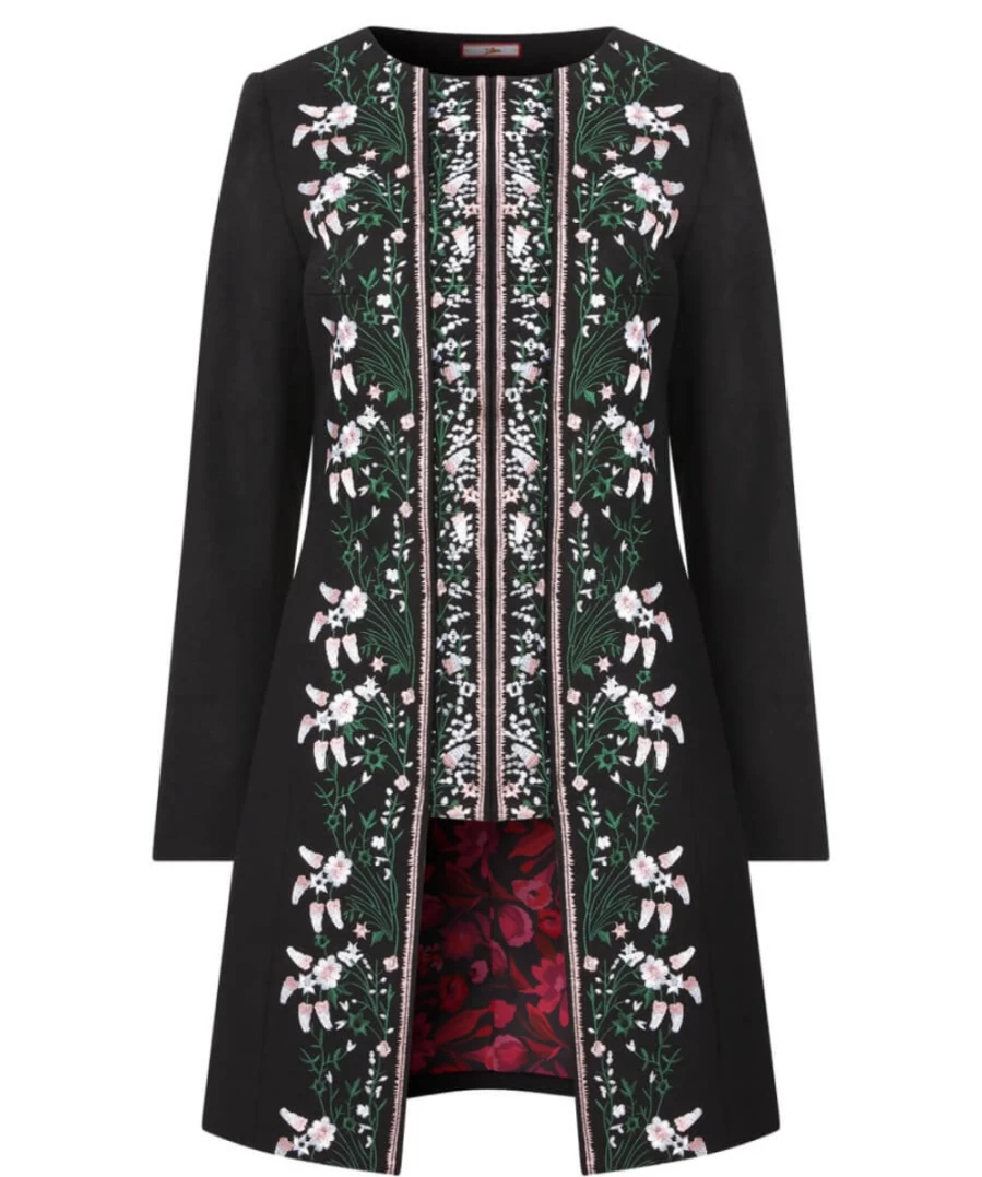 Joe Browns Women's Black Embroidered Stop And Stare Jacket