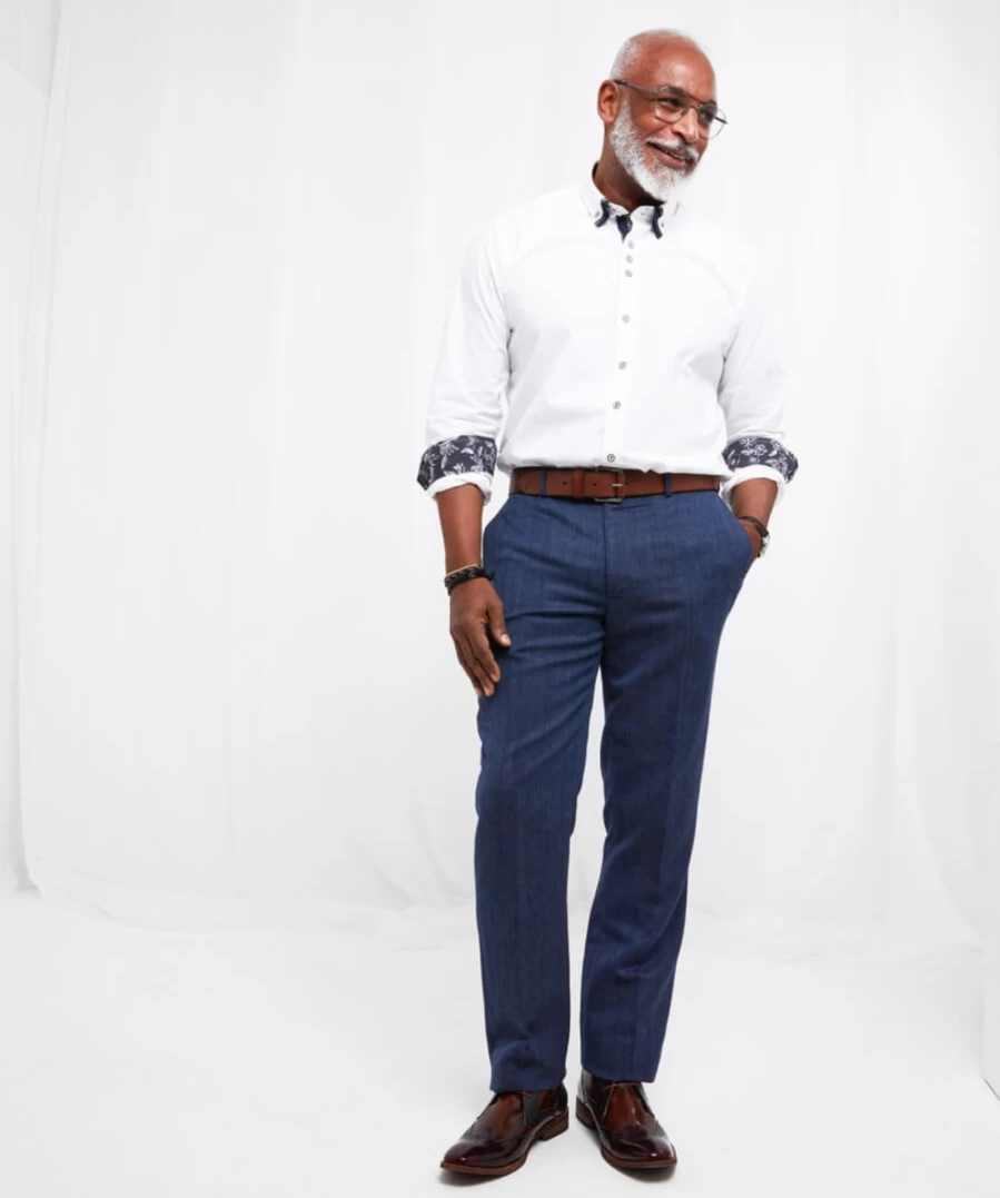 Joe Browns Men's Navy Perfect Partner Trousers - Classic Fit Casual Pants