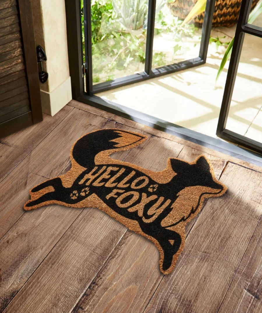"Joe Browns Hello Foxy Multi-Color Doormat – Fun & Stylish Entryway Decor"