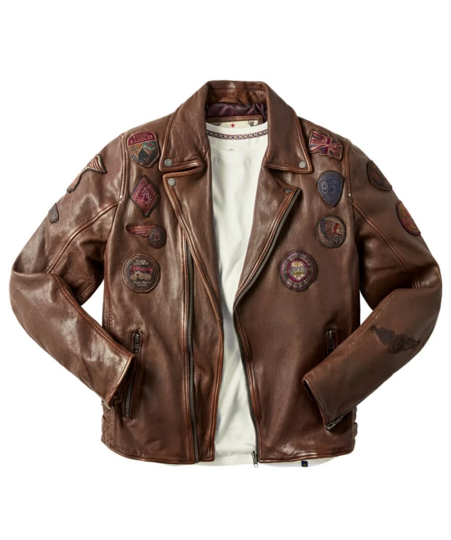 Joe Browns Men's Tan Fully Loaded Leather Jacket - Premium Biker Style Outerwear