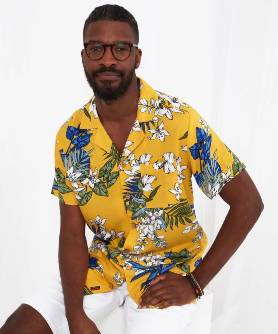 Joe Browns Men's Happy Days Yellow Shirt - Casual Comfort Fit Tee