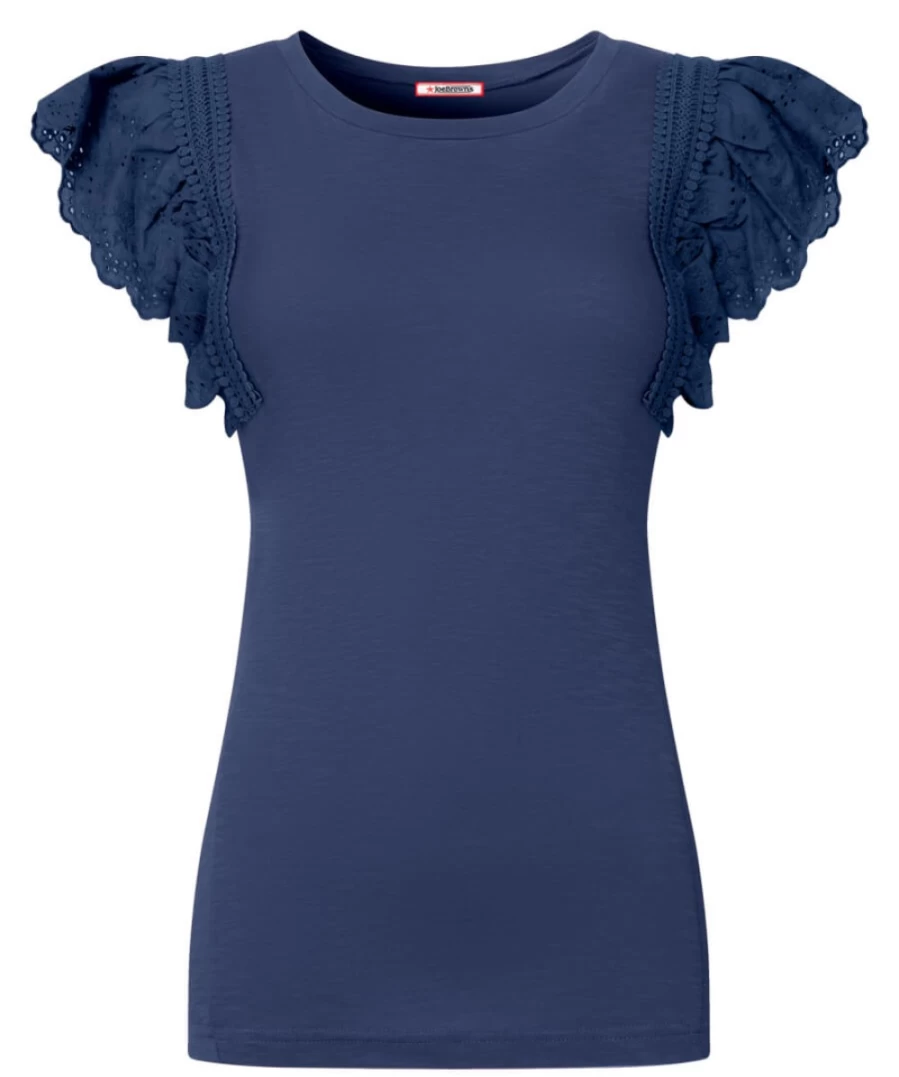 Joe Browns Women's Navy Broderie Embroidered Pretty Top