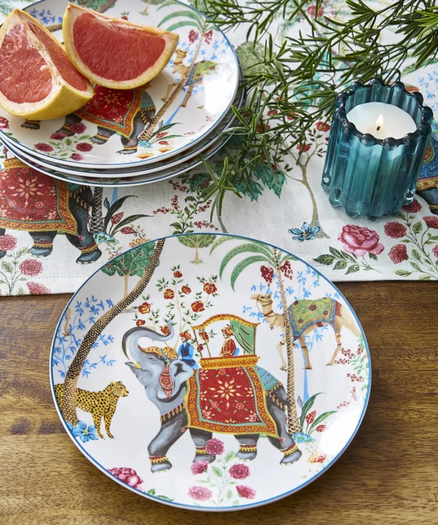 Joe Browns Wanderlust Set Of 4 Multi-Colored Side Plates - Stylish Decorative Dishware
