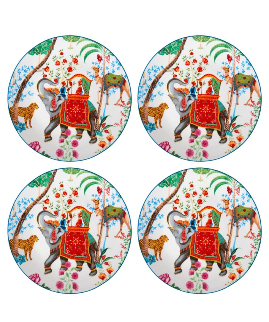 Joe Browns Wanderlust Set Of 4 Multi-Colored Side Plates - Stylish Decorative Dishware