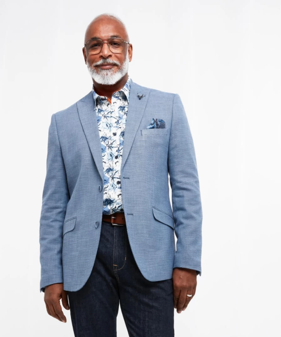 Joe Browns Men's Pale Blue Fun And Fresh Blazer - Stylish Casual Wear