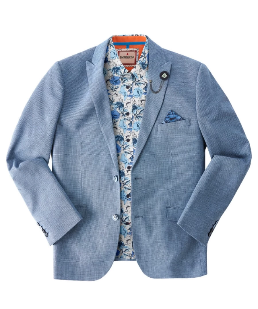 Joe Browns Men's Pale Blue Fun And Fresh Blazer - Stylish Casual Wear