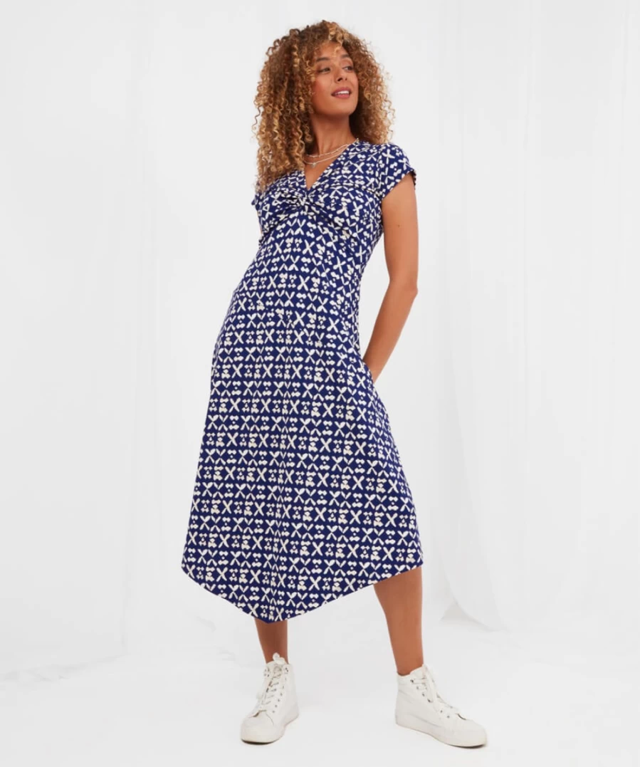 Joe Browns Women's Blue Cara Cutabout Jersey Dress - Comfortable & Stylish Casual Wear