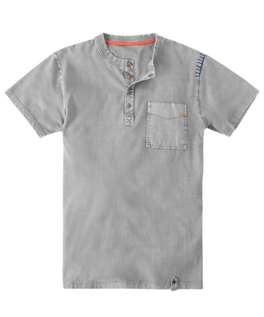 Joe Browns Men's Grey Adventure Henley Shirt for Outdoor Exploration