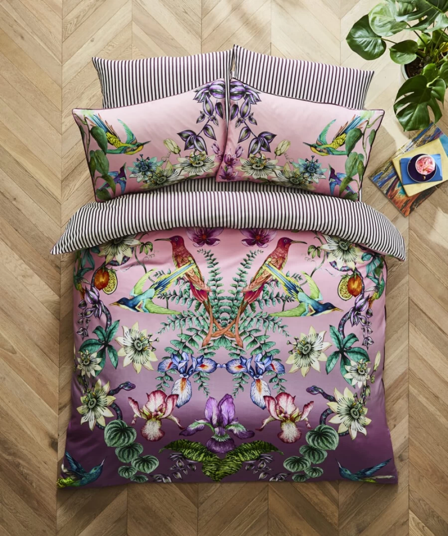 Joe Browns Marvellous Mirrored Bird Reversible Duvet Cover Set - Multi Colour