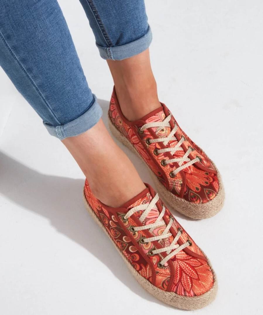 Joe Browns Women's Summer Oasis Shoes in Orange Multi - Comfortable & Stylish Footwear