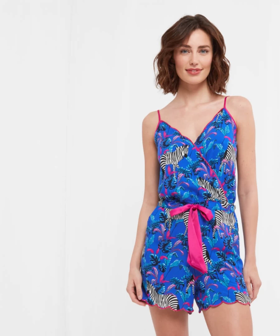 Joe Browns Women's Multi-Color Zebra Print Playsuit - Stylish Boutique Jumpsuit
