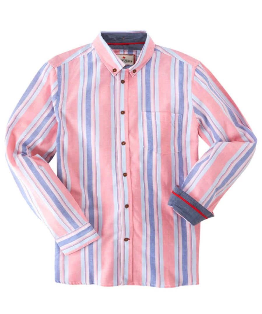 Joe Browns Men's Pink Stripe Shirt - Sensational Casual Wear