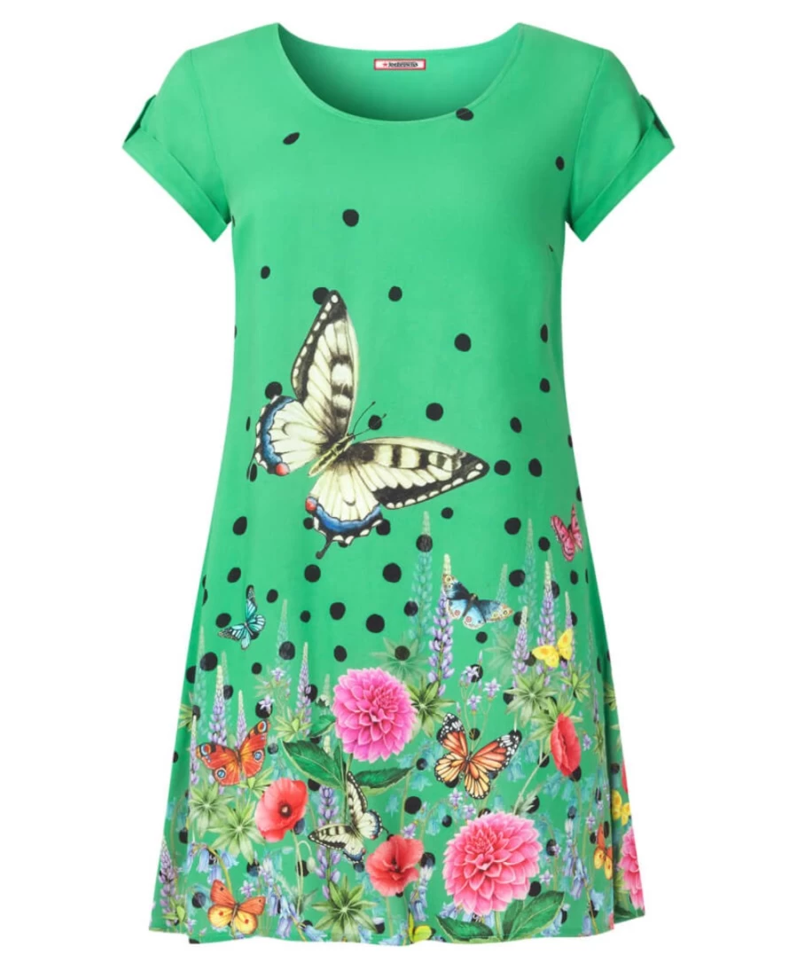Joe Browns Women's Green Blooming Butterfly Tunic Top
