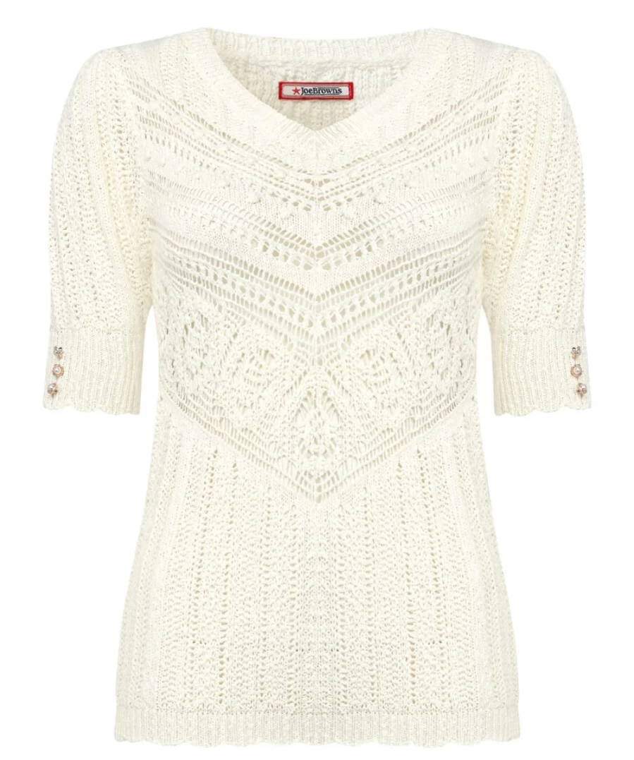 Joe Browns Women's Cream Elegant Knitted Top - Always Stylish & Comfortable
