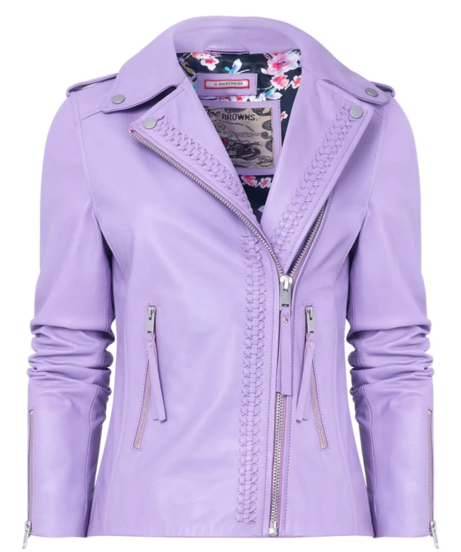 Joe Browns Women's Orchid Luna Leather Jacket – Stylish Faux Leather Outerwear