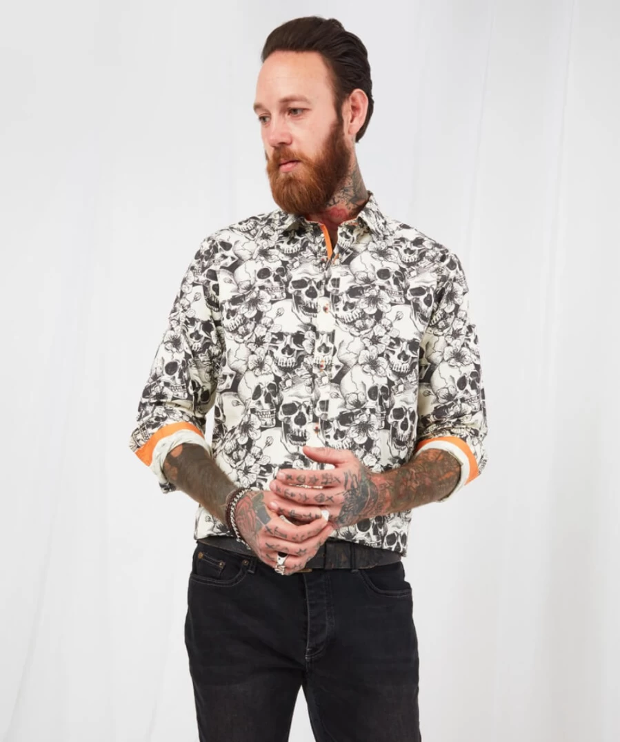 Joe Browns Men's Bone Color Dead Cool Shirt - Stylish Casual Wear
