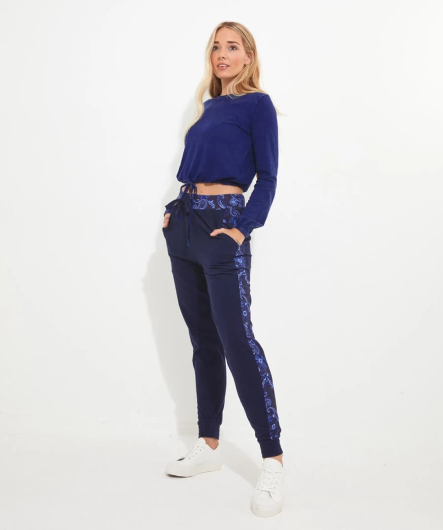 Joe Browns Women's Blue Joyful Jog Pants - Comfortable Casual Lounge Trousers