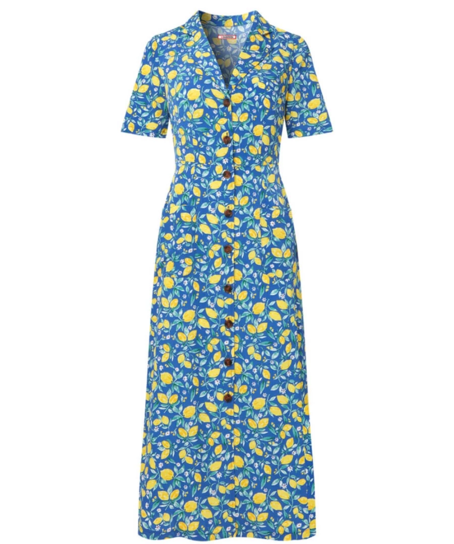 Joe Browns Women's Blue Lily Print Dress - Floral Summer Dress