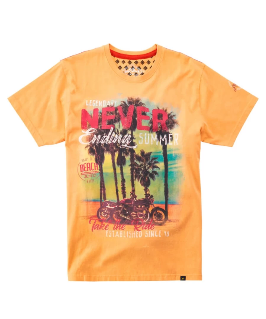 Joe Browns Men's Sunrise "Hit The Road" Graphic T-Shirt - Casual Short Sleeve Tee