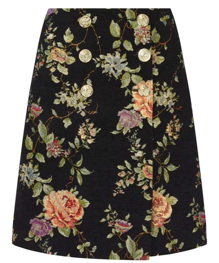 Joe Browns Women's Black Floral Skirt - Fabulous Feminine Design