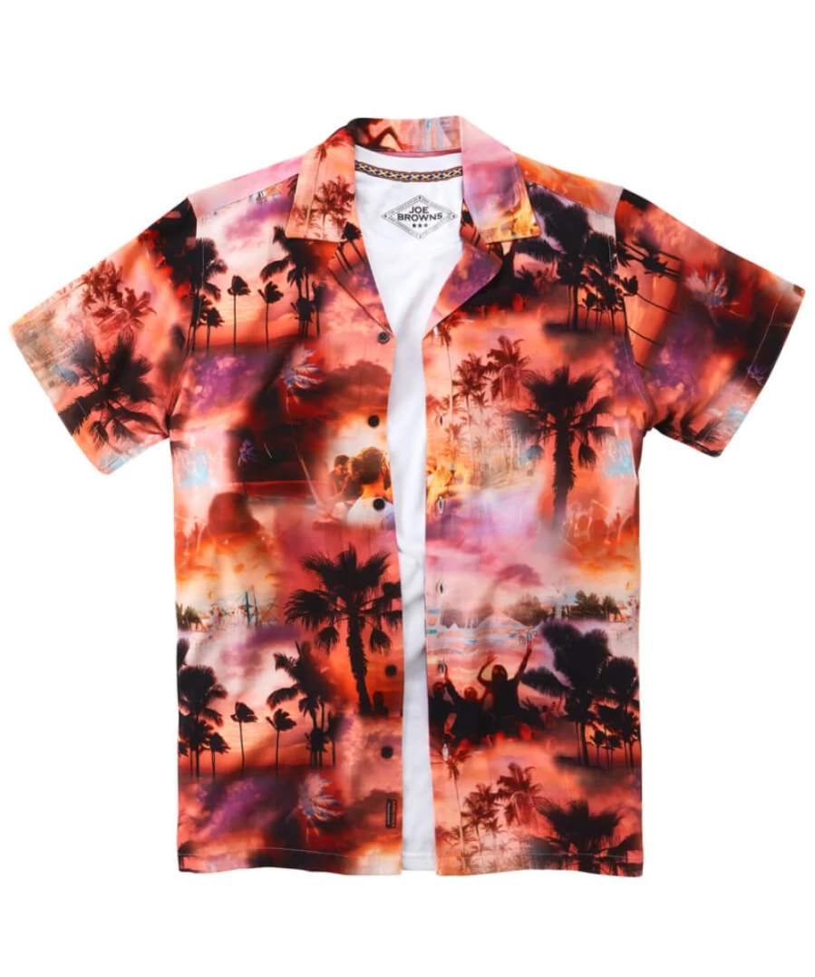 Joe Browns Men's Sunset Festival Fun Shirt - Casual Comfort Tee for Outdoor Events