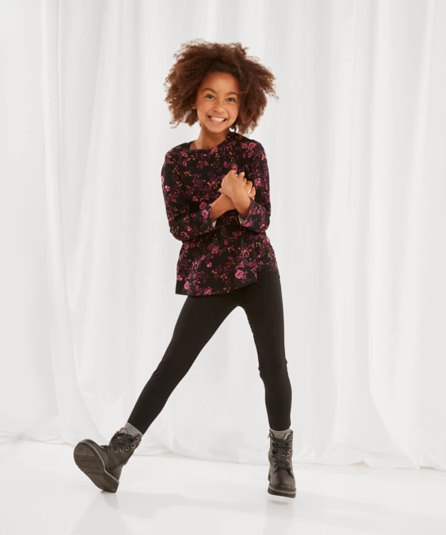 Joe Browns Kids Black Sassy Swing Top Set - Stylish & Comfortable Outfit for Children