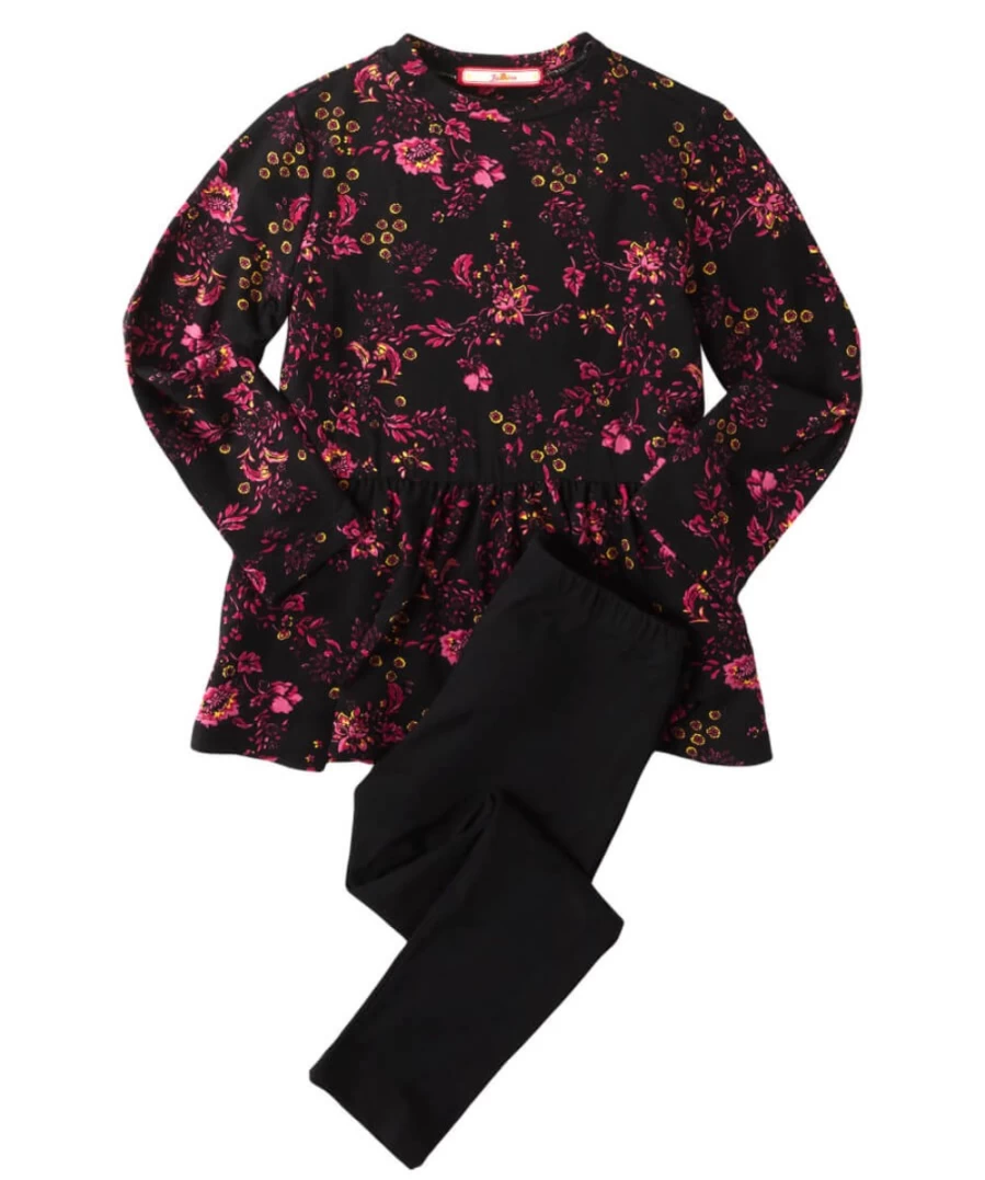 Joe Browns Kids Black Sassy Swing Top Set - Stylish & Comfortable Outfit for Children