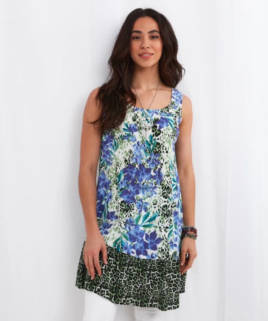 "Joe Browns Women's Multi-Color Animal Print Tunic Top"