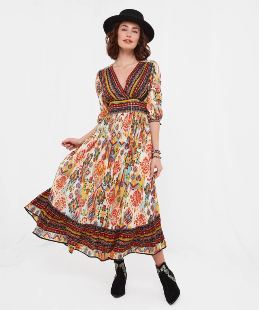 Joe Browns Women's Joy of Summer Dress in Multi Color - Floral Boho Chic Style