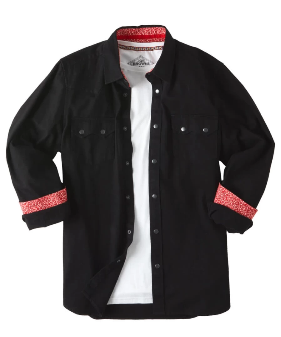 Joe Browns Men's Black On The Road Shirt - Stylish Casual Wear for Men