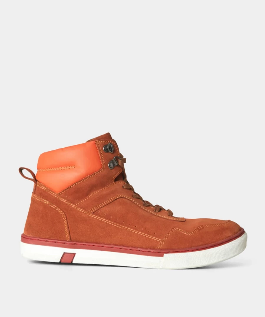Joe Browns Men's Blue Suede High Top Sneakers - Breaker Style