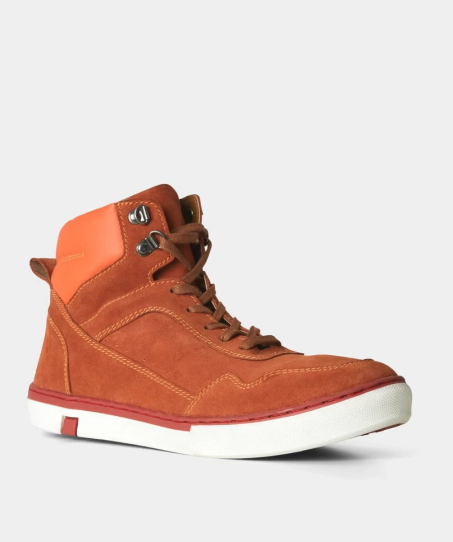 Joe Browns Men's Blue Suede High Top Sneakers - Breaker Style