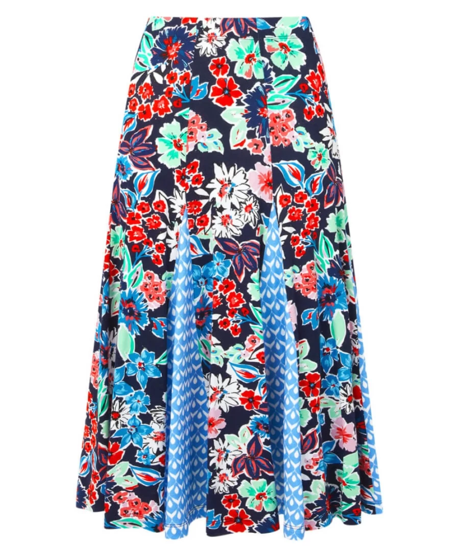 Joe Browns Women's Gorgeous Godet Skirt in Multi Color - Flared Elegant Skirt for Women