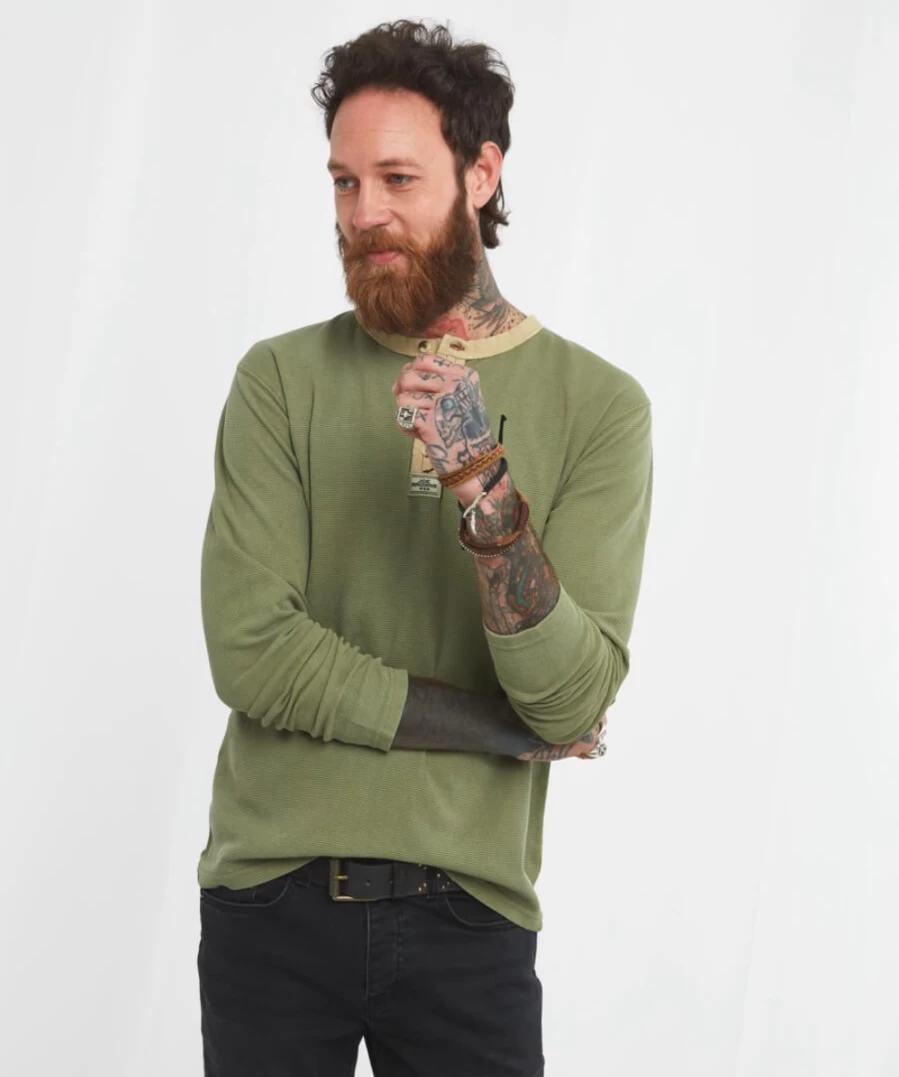 Joe Browns Men's Bay Blue Everyday Henley Shirt