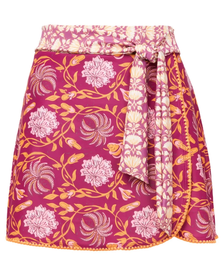 Joe Browns Women's Raspberry Multi Boho Swim Skirt and Brief Set - Mexicano Style Beachwear