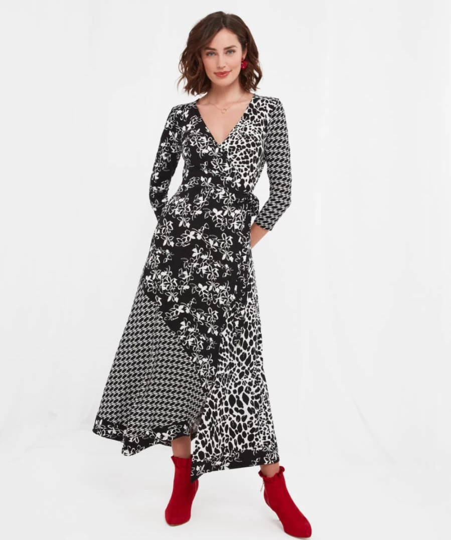 Joe Browns Women's Black Melissa Wrap Jersey Dress