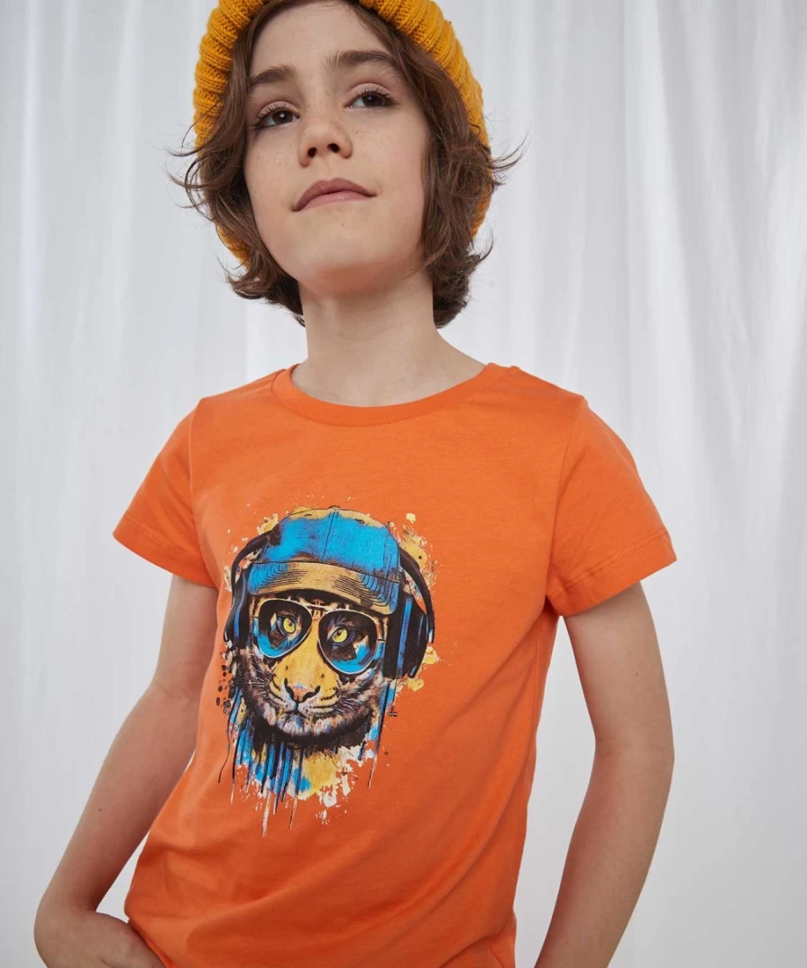 Joe Browns Kids' Orange Living The Life Tee - Fun & Stylish T-Shirt for Children