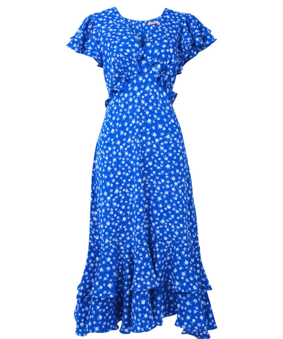 "Joe Browns Women's Blue Floral Dress - Fabulously Floral Design"