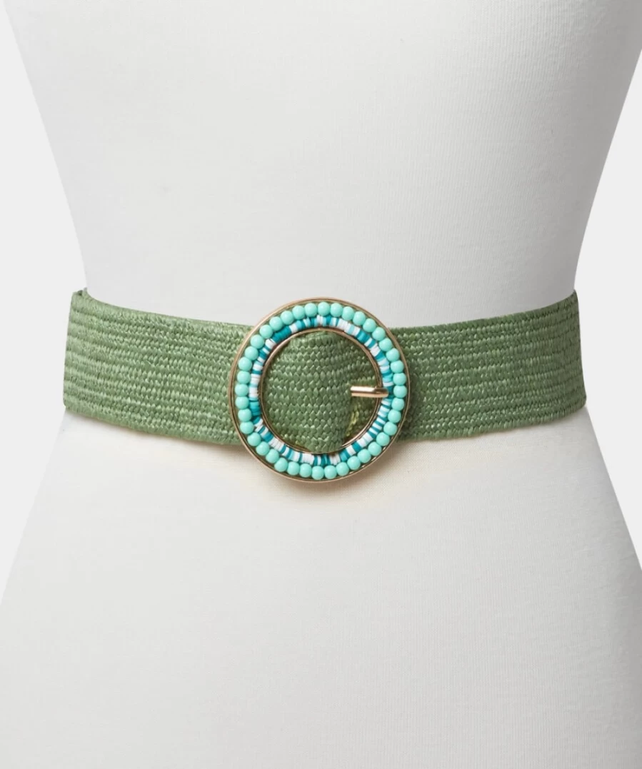 Joe Browns Women's Green Saint Kitts Stone Buckle Belt