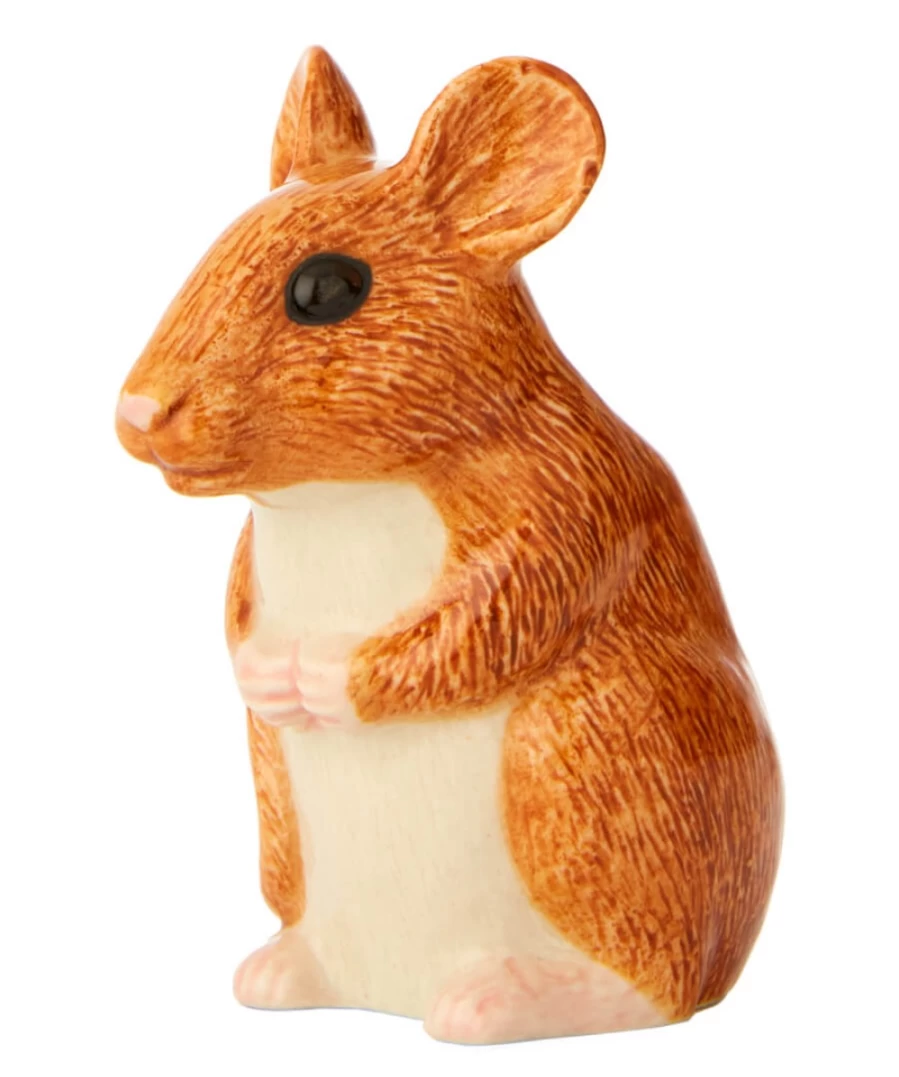 Joe Browns Multi-Colored Quail Ceramics Wood Mouse Bud Vase - Handcrafted Decorative Floral Holder