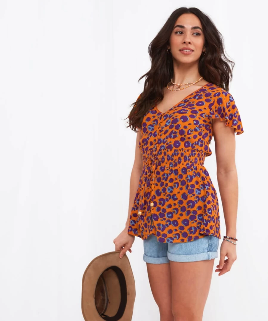 Joe Browns Women's Lana Animal Print Blouse in Multi-Color