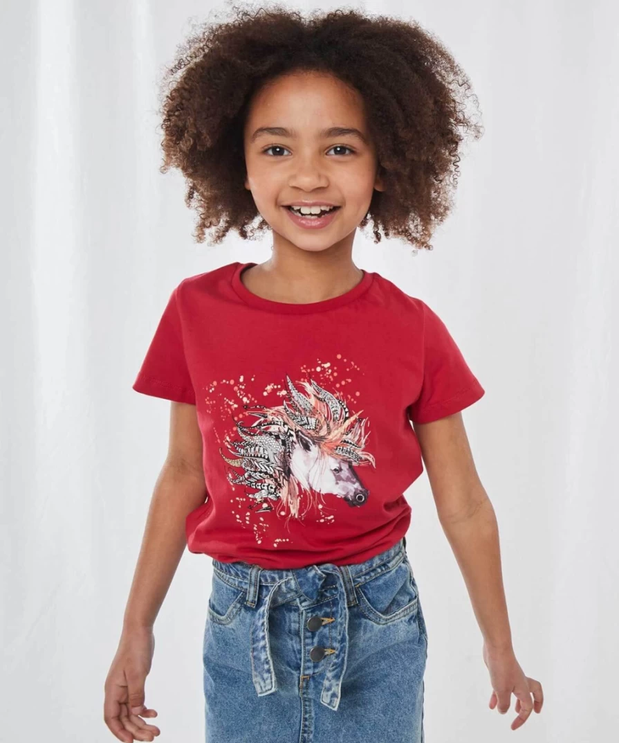 Joe Browns Kids Red Mystical Horse Graphic T-Shirt