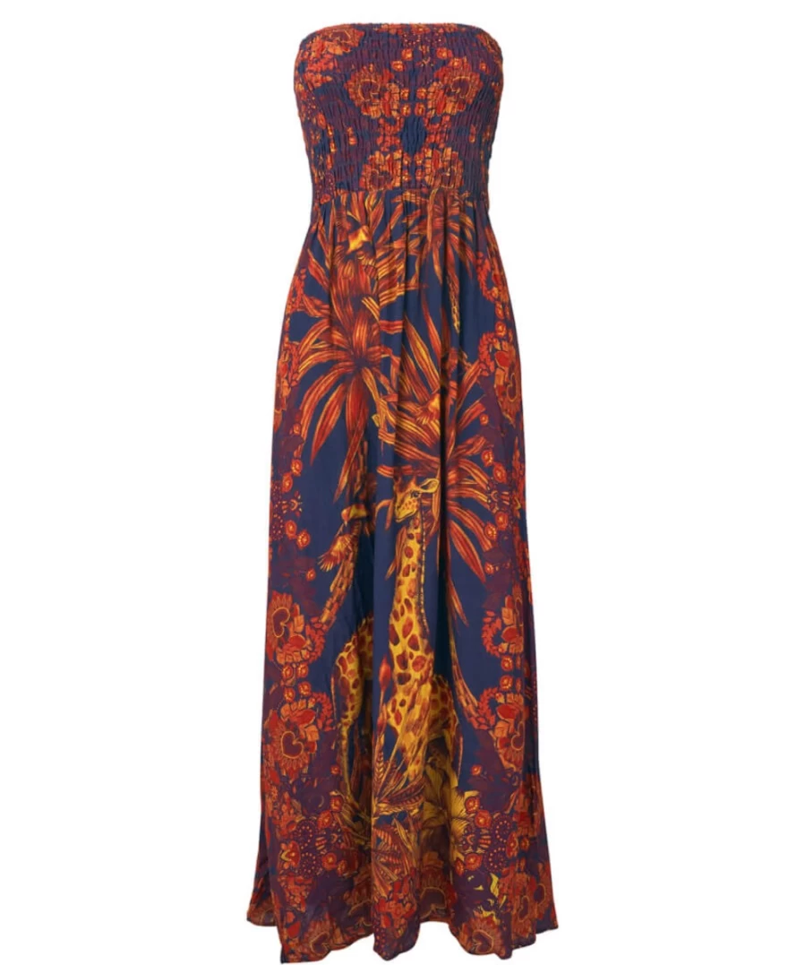 Joe Browns Women's Multi Color Gorgeous Giraffe Print Bandeau Dress