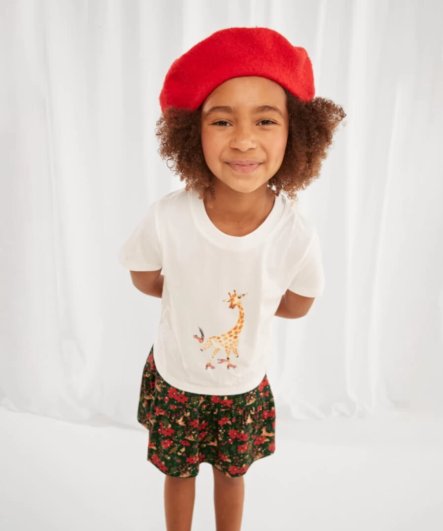 Joe Browns Kids White Groovy Giraffe Graphic T-Shirt