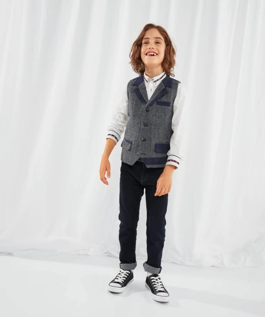"Joe Browns Kids Blue Waistcoat – Stylish & Comfortable Waistcoat for Children"